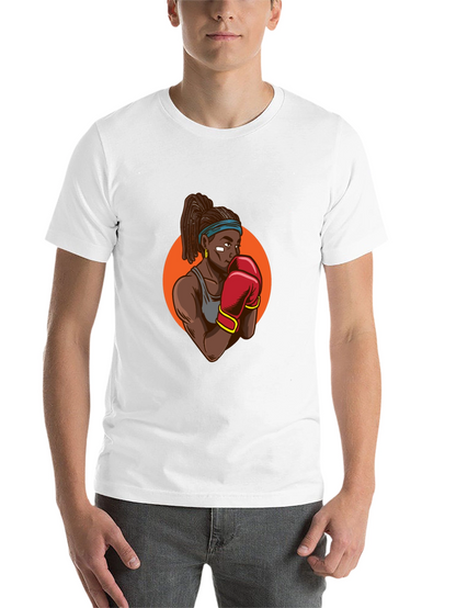 Black T-shirt With Boxer Graphic