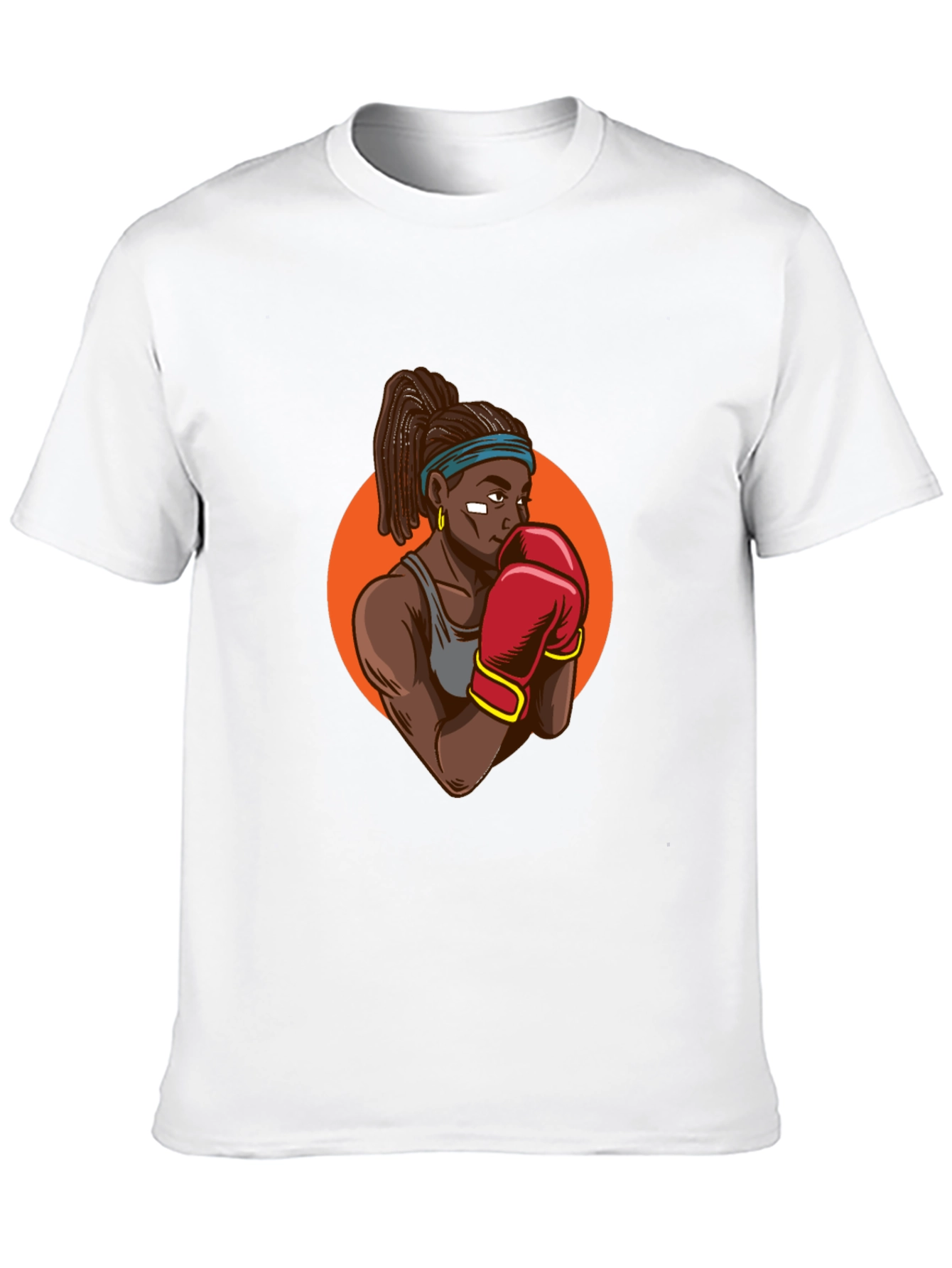 Black T-shirt With Boxer Graphic