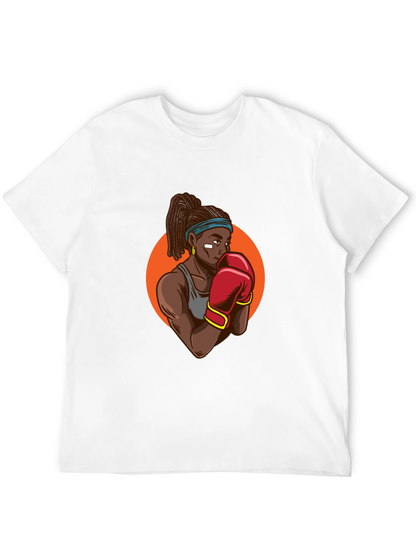 Black T-shirt With Boxer Graphic