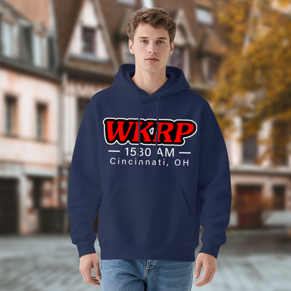 Retro WKRP Cincinnati Radio Navy Hoodie