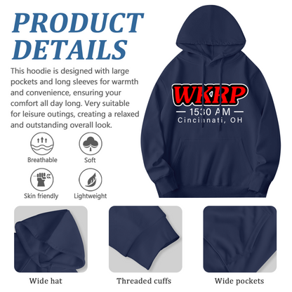 Retro WKRP Cincinnati Radio Navy Hoodie