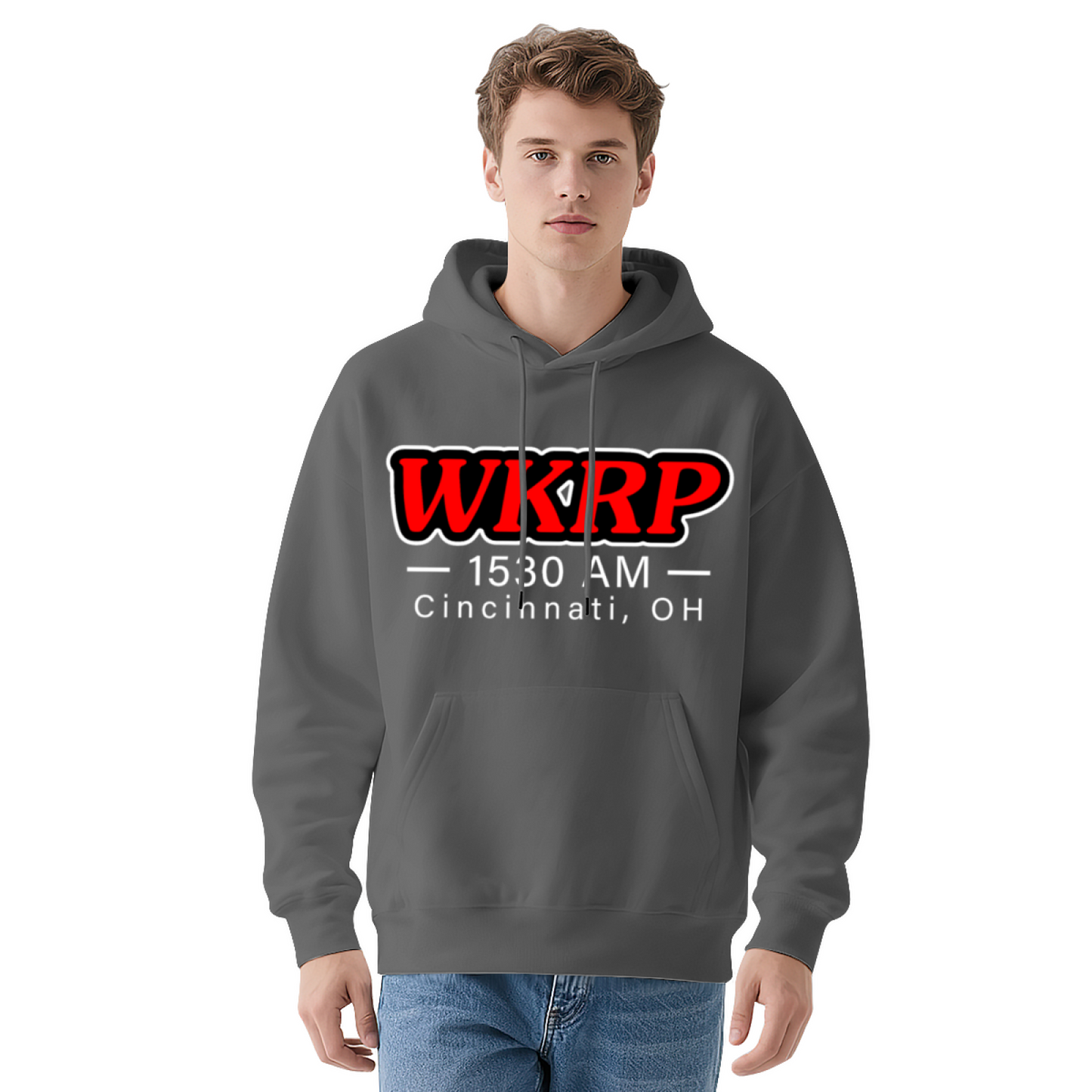 Retro WKRP Cincinnati Radio Navy Hoodie