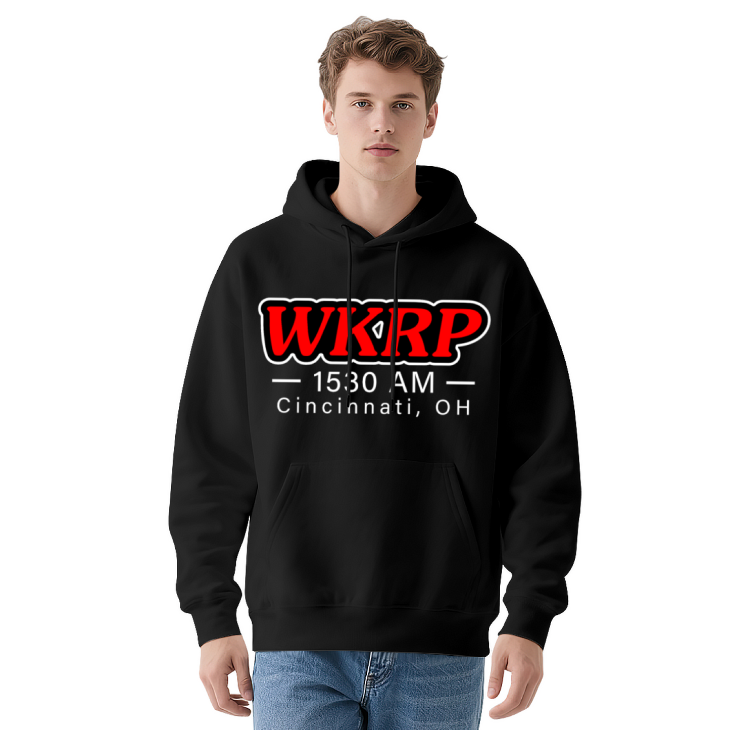 Retro WKRP Cincinnati Radio Navy Hoodie