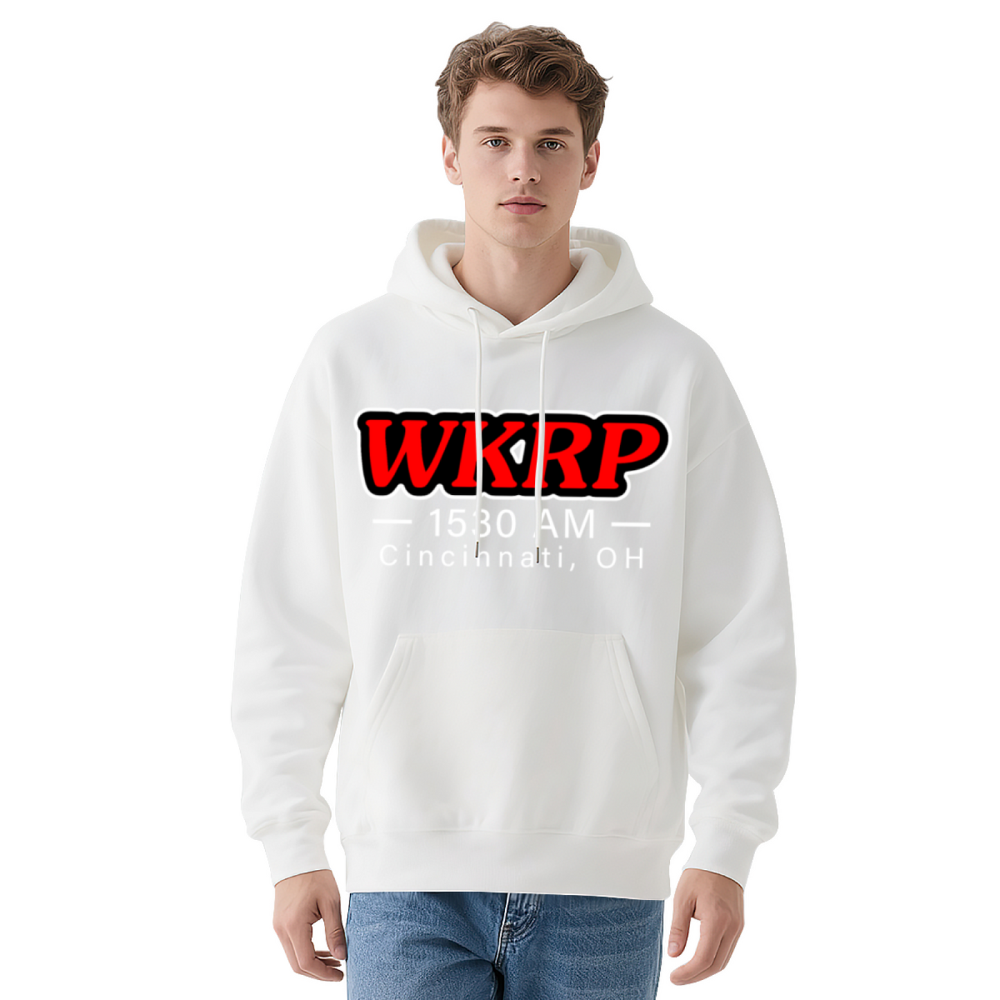Retro WKRP Cincinnati Radio Navy Hoodie