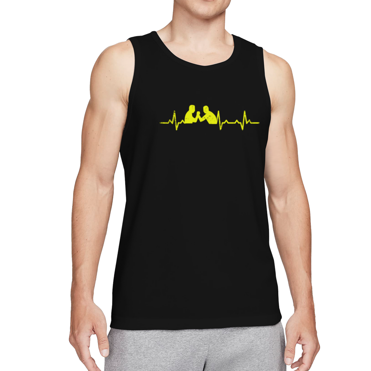 Boxing Match Heartbeat Line Sport Lover Retro Men¡¯s Tank Top