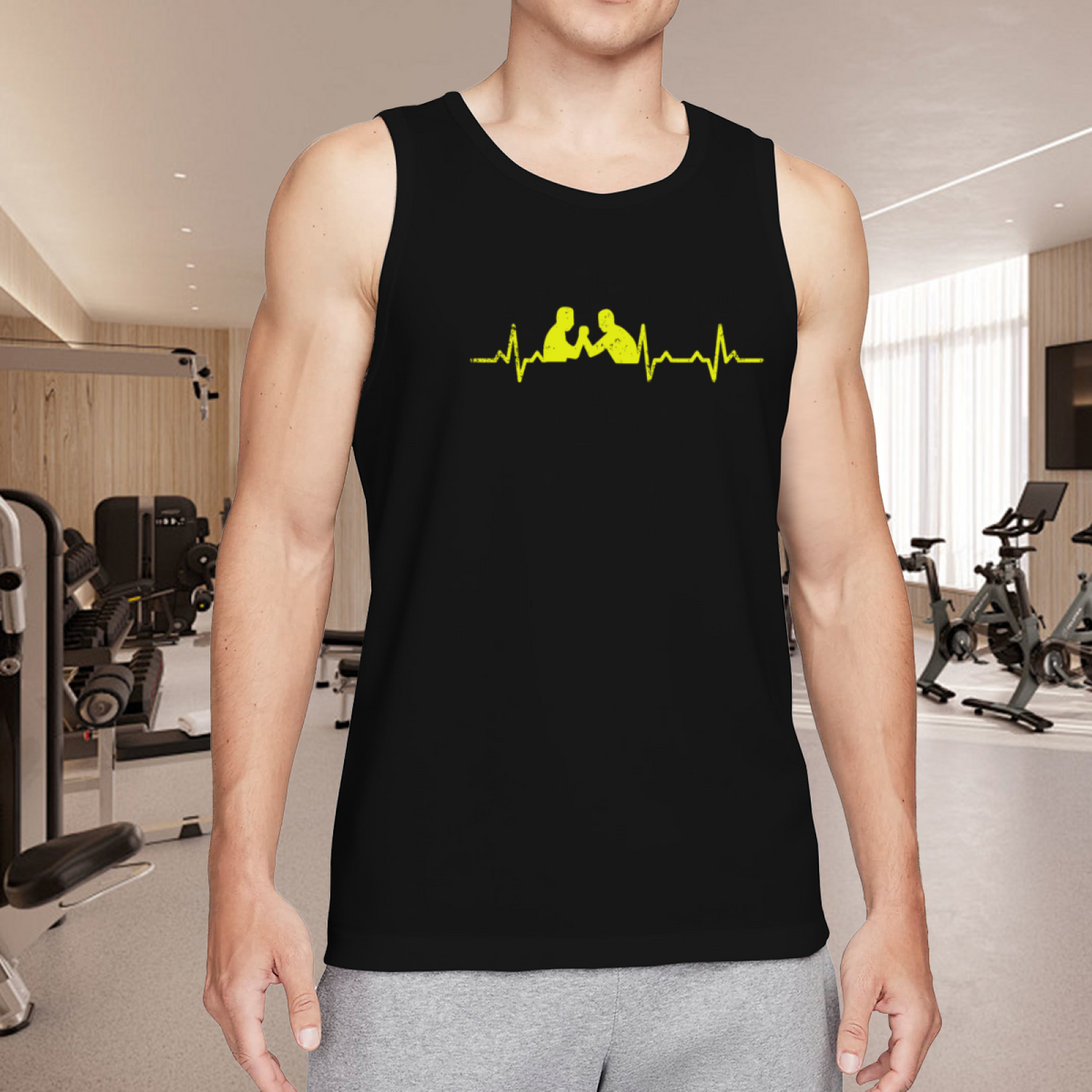 Boxing Match Heartbeat Line Sport Lover Retro Men¡¯s Tank Top