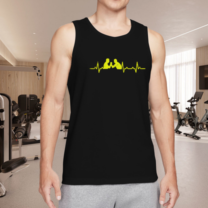 Boxing Match Heartbeat Line Sport Lover Retro Men¡¯s Tank Top
