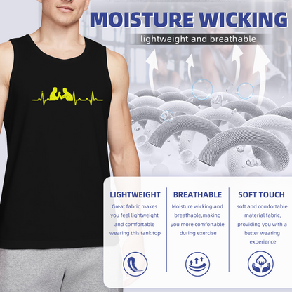 Boxing Match Heartbeat Line Sport Lover Retro Men¡¯s Tank Top