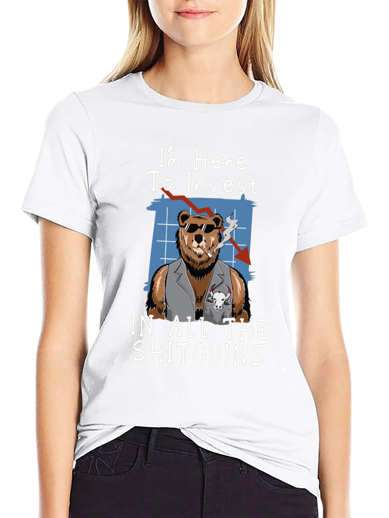 Im Here to Invest in All The Shitcoins T-Shirt