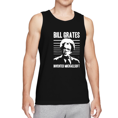 Bill Grates Michaelsoft Funny Meme Graphic Sleeveless Top