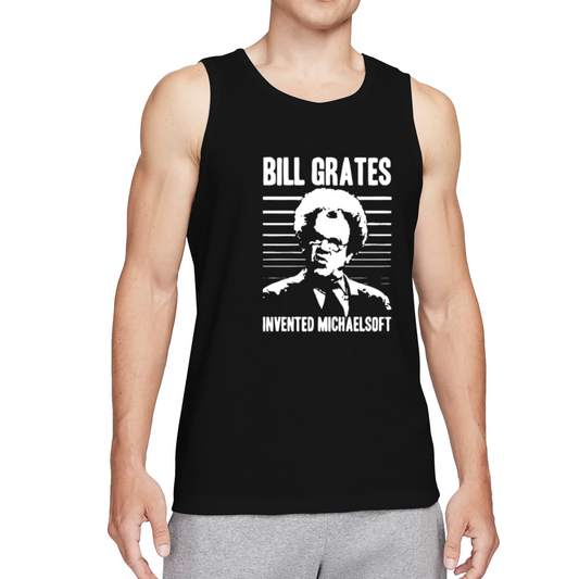 Bill Grates Michaelsoft Funny Meme Graphic Sleeveless Top