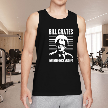 Bill Grates Michaelsoft Funny Meme Graphic Sleeveless Top