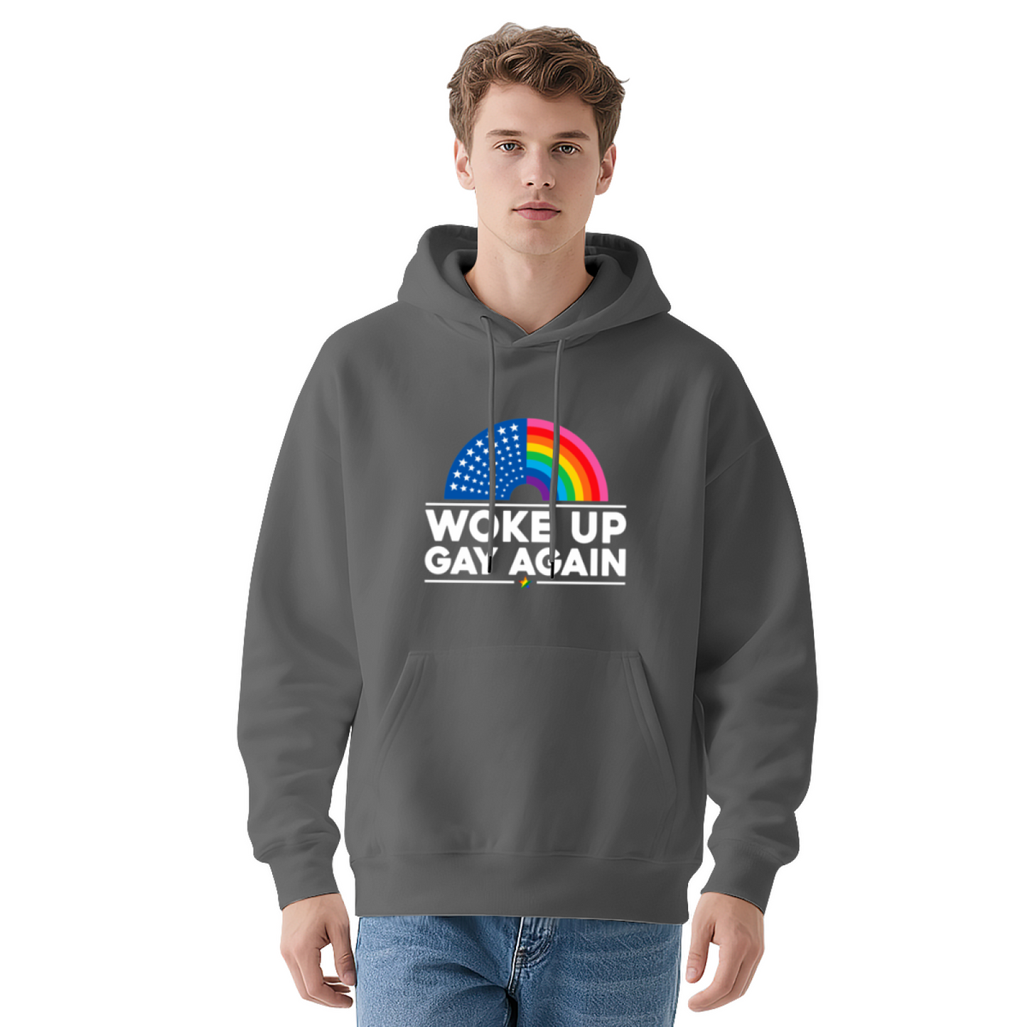 Rainbow Pride Slogan Hoodie, Unisex Comfortable Top