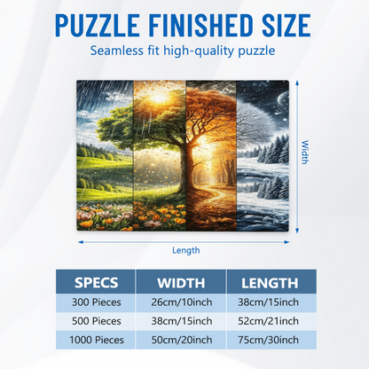 Four Seasons Single Tree Scenic Jigsaw Puzzle | Spring Summer Autumn Winter Nature Art Puzzle 300/500/1000pcs