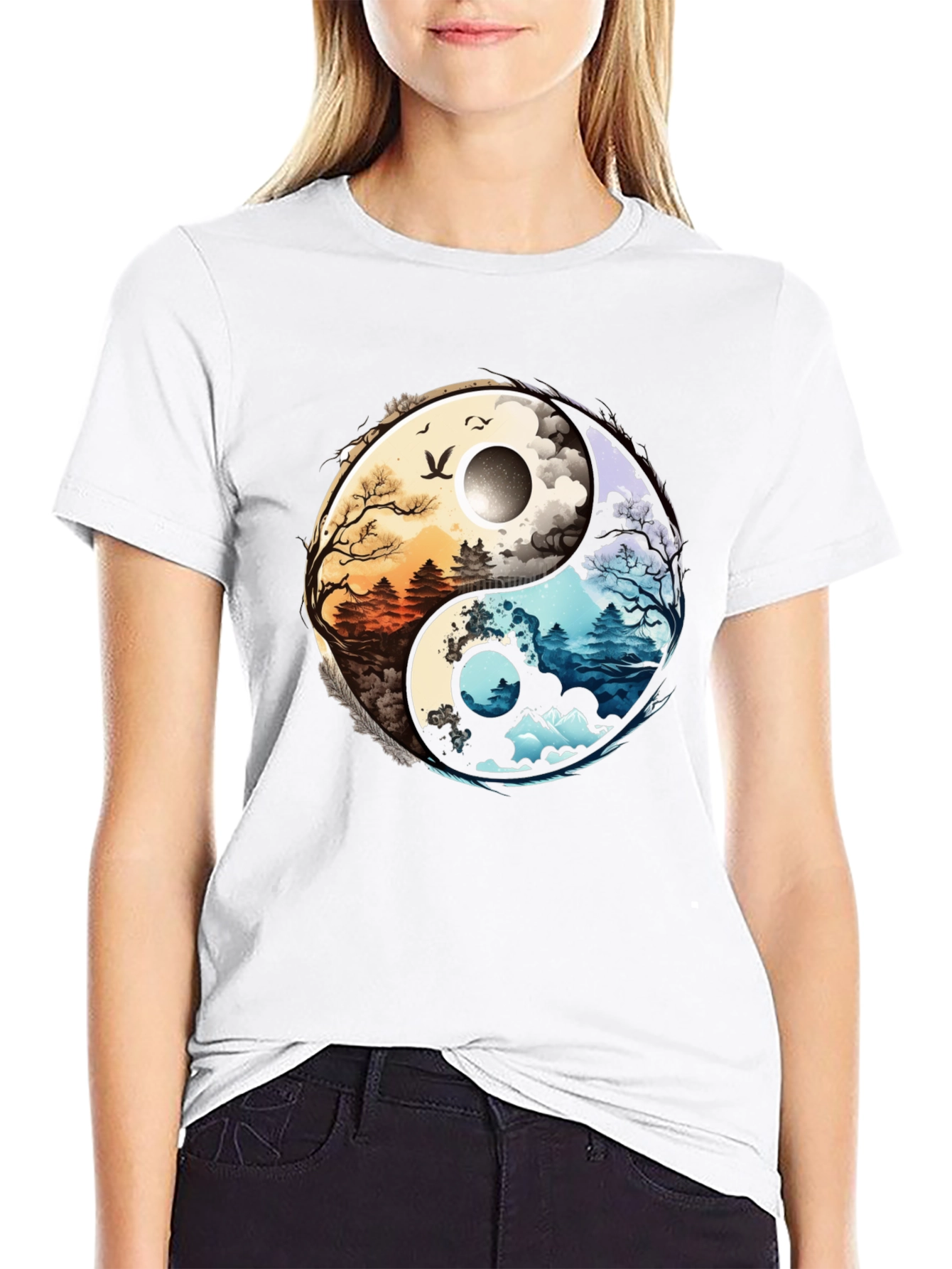 Yin Yang Nature Graphic Tee
