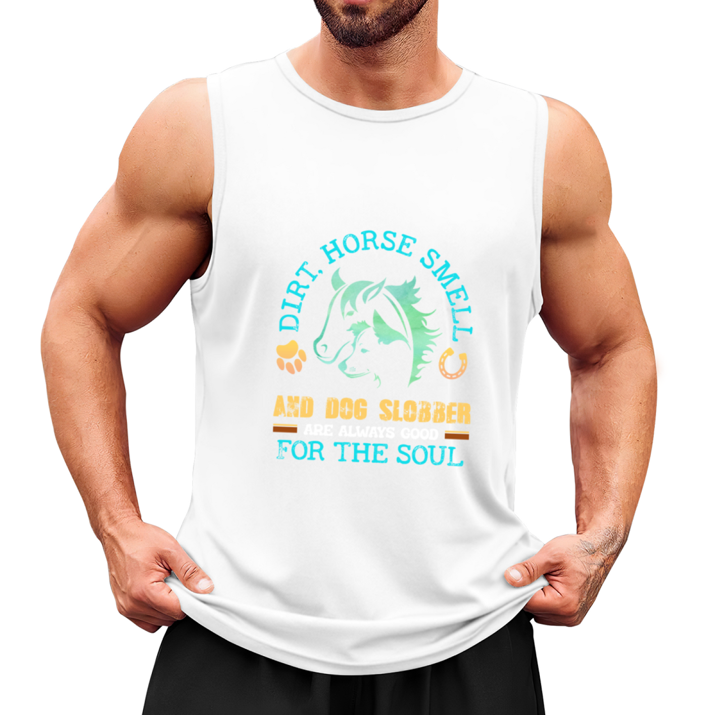 Horse & Dog Country Lover Graphic Tank Top