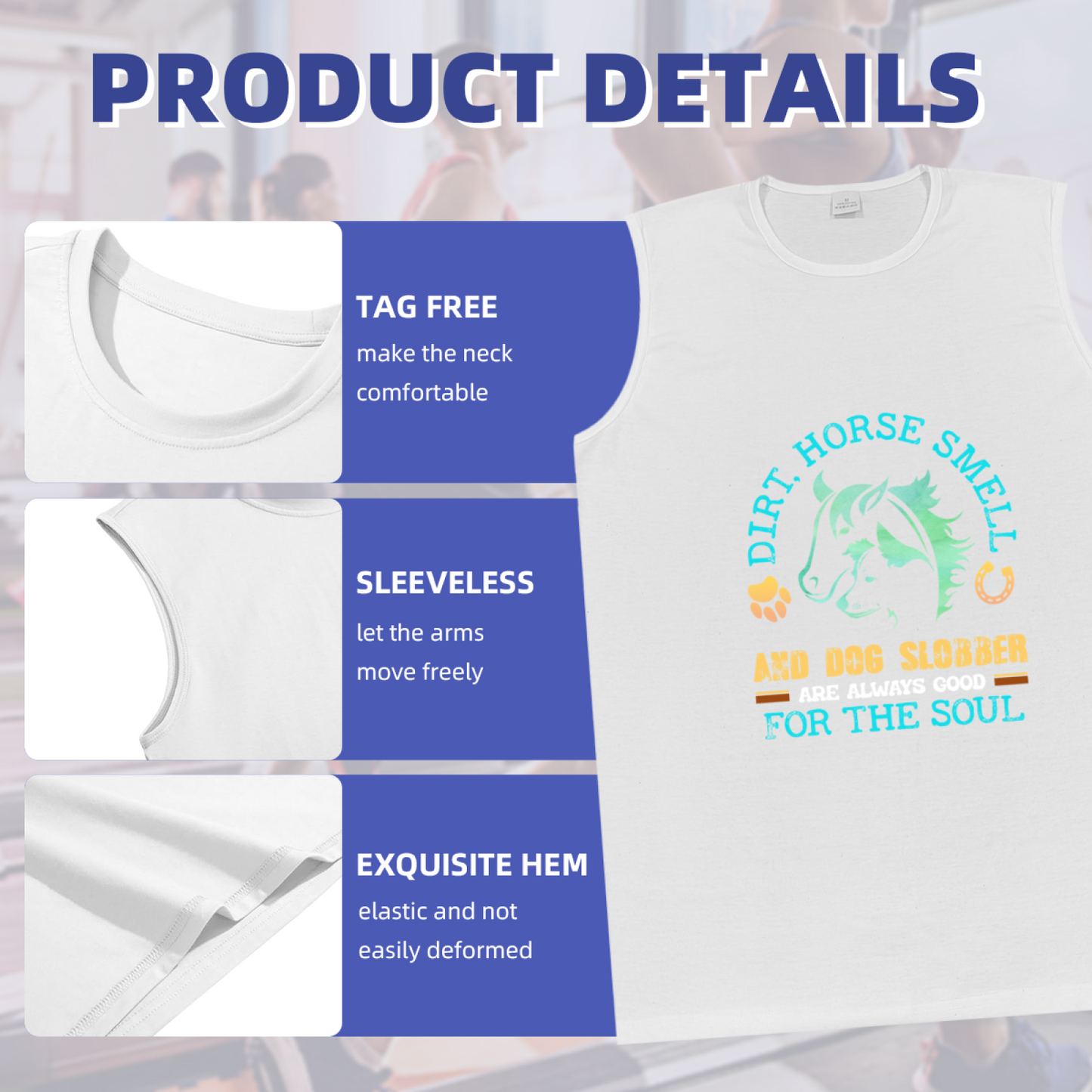 Horse & Dog Country Lover Graphic Tank Top