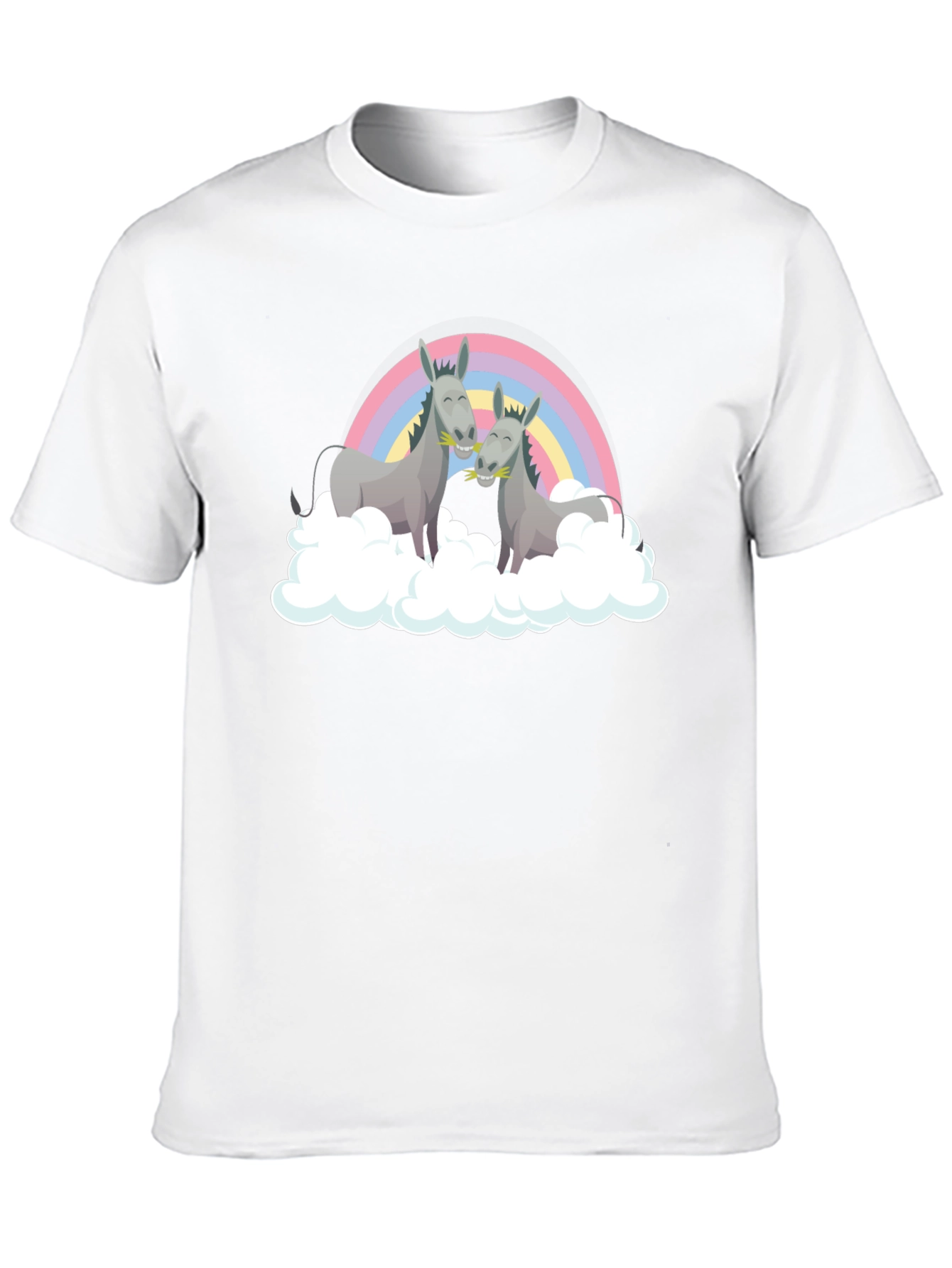 Rainbow Donkey Couple Graphic Tee
