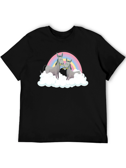 Rainbow Donkey Couple Graphic Tee