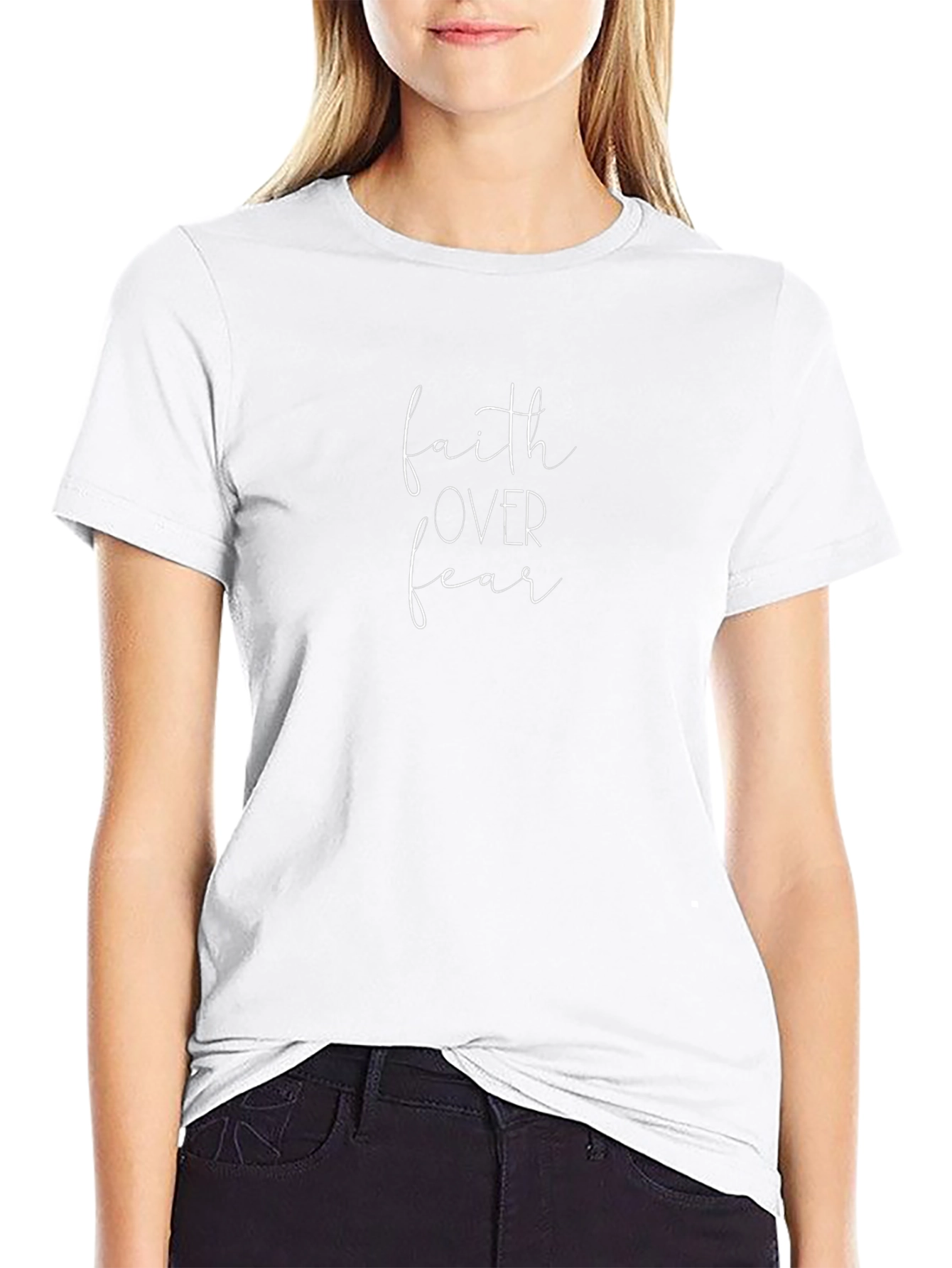 Faith Over Fear Black Graphic Tee