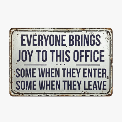 Hilarious Office Mood Vintage Rustic Metal Plaque