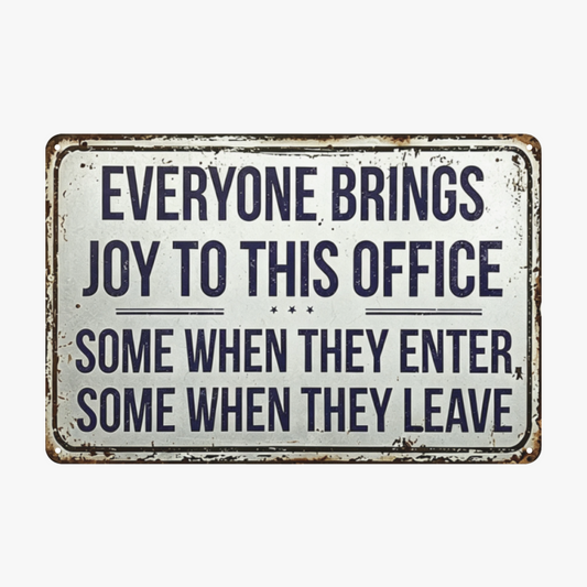 Hilarious Office Mood Vintage Rustic Metal Plaque