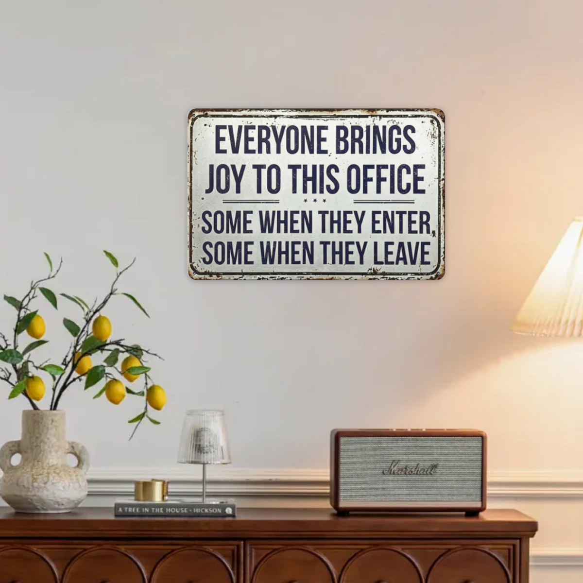 Hilarious Office Mood Vintage Rustic Metal Plaque