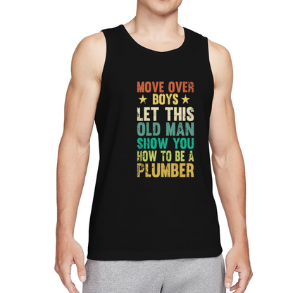 Vintage Retro Old Man Plumber Proud Worker Men¡¯s Tank Top