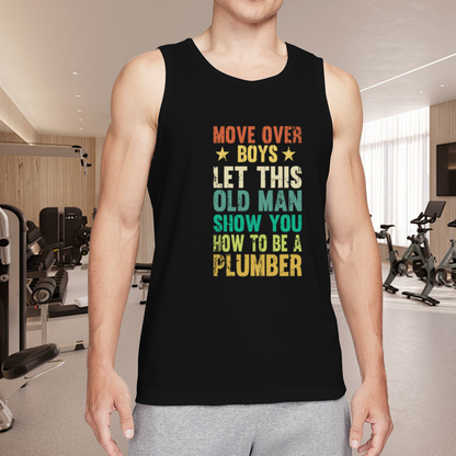 Vintage Retro Old Man Plumber Proud Worker Men¡¯s Tank Top