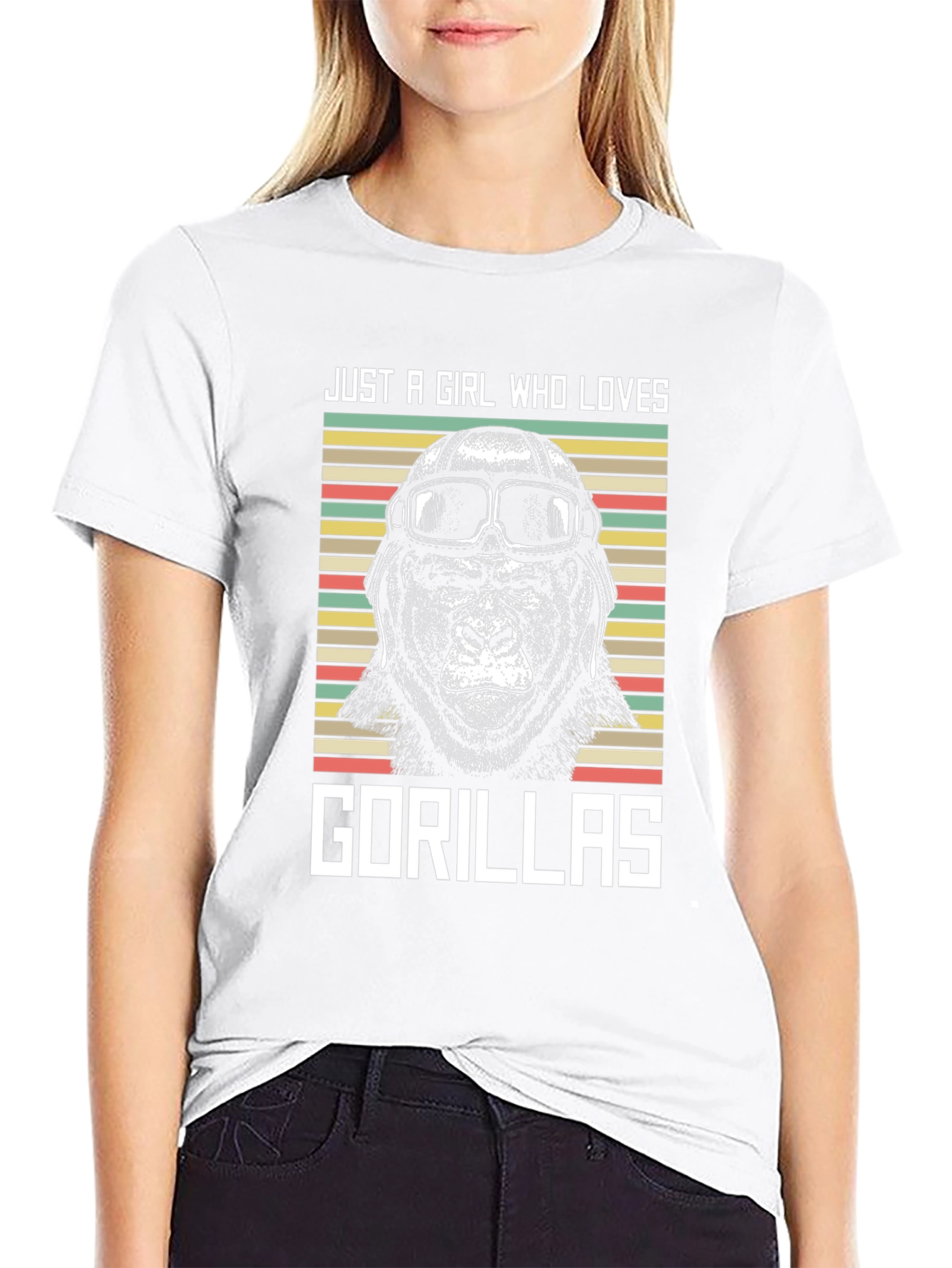 Just A Girl Who Loves Gorillas T-Shirt
