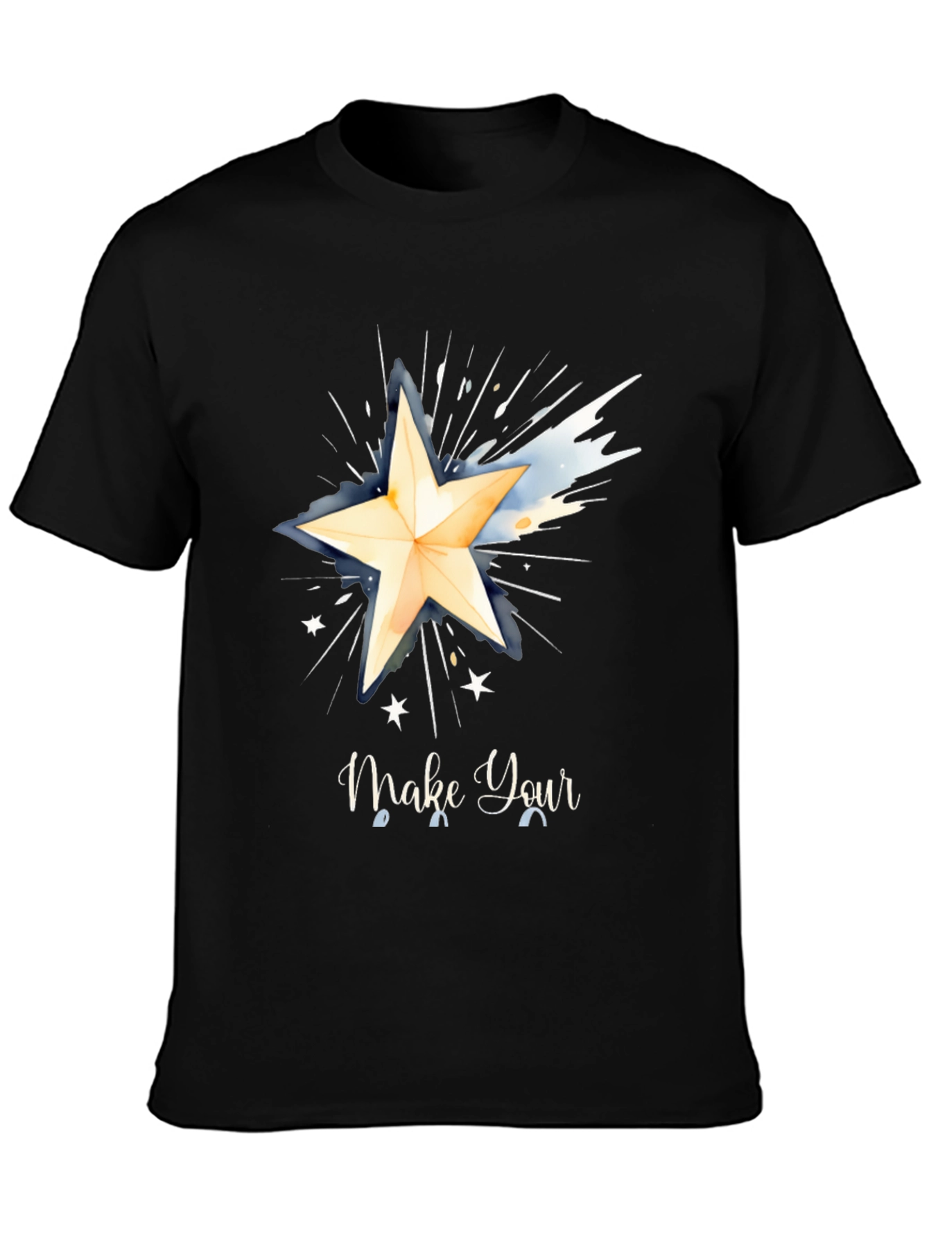 Make Your Wish Graphic Tee - Black