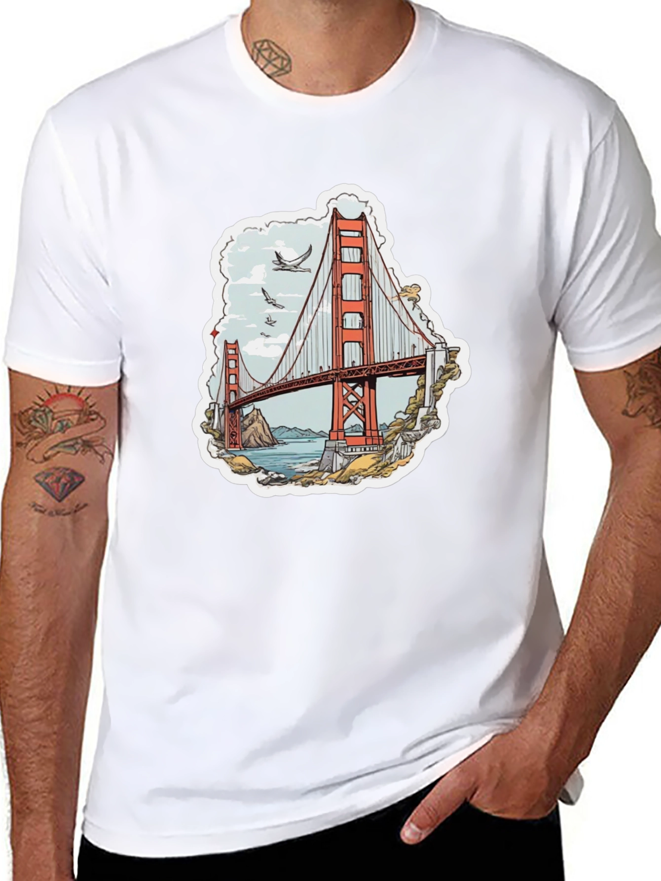 Golden Gate Bridge Graphic Tee - Black T-Shirt