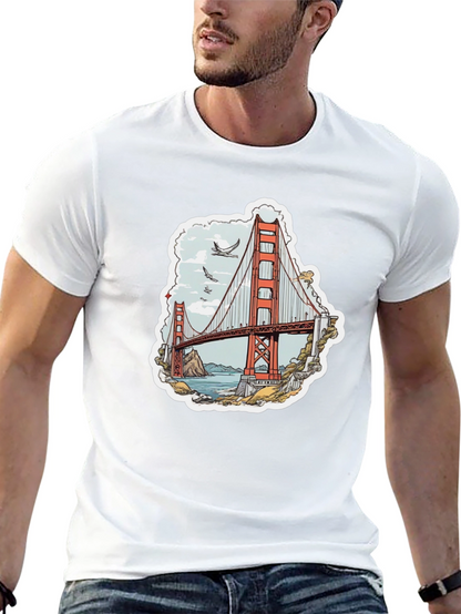 Golden Gate Bridge Graphic Tee - Black T-Shirt