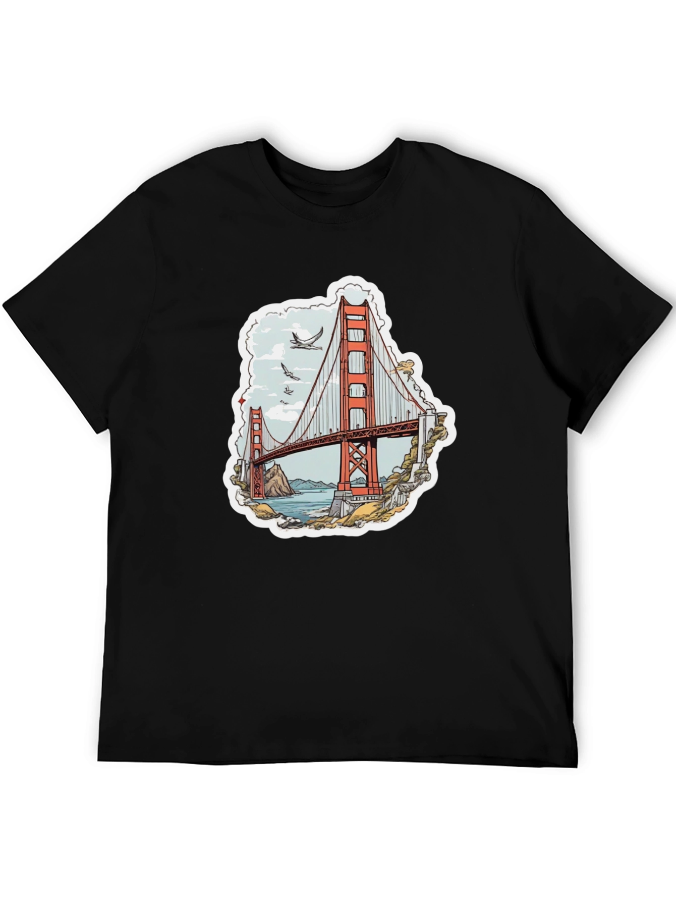 Golden Gate Bridge Graphic Tee - Black T-Shirt