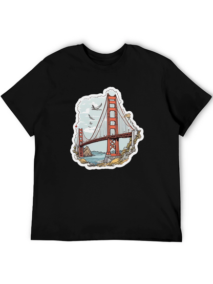 Golden Gate Bridge Graphic Tee - Black T-Shirt