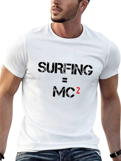 Surfing Equals MC Squared Black Tee