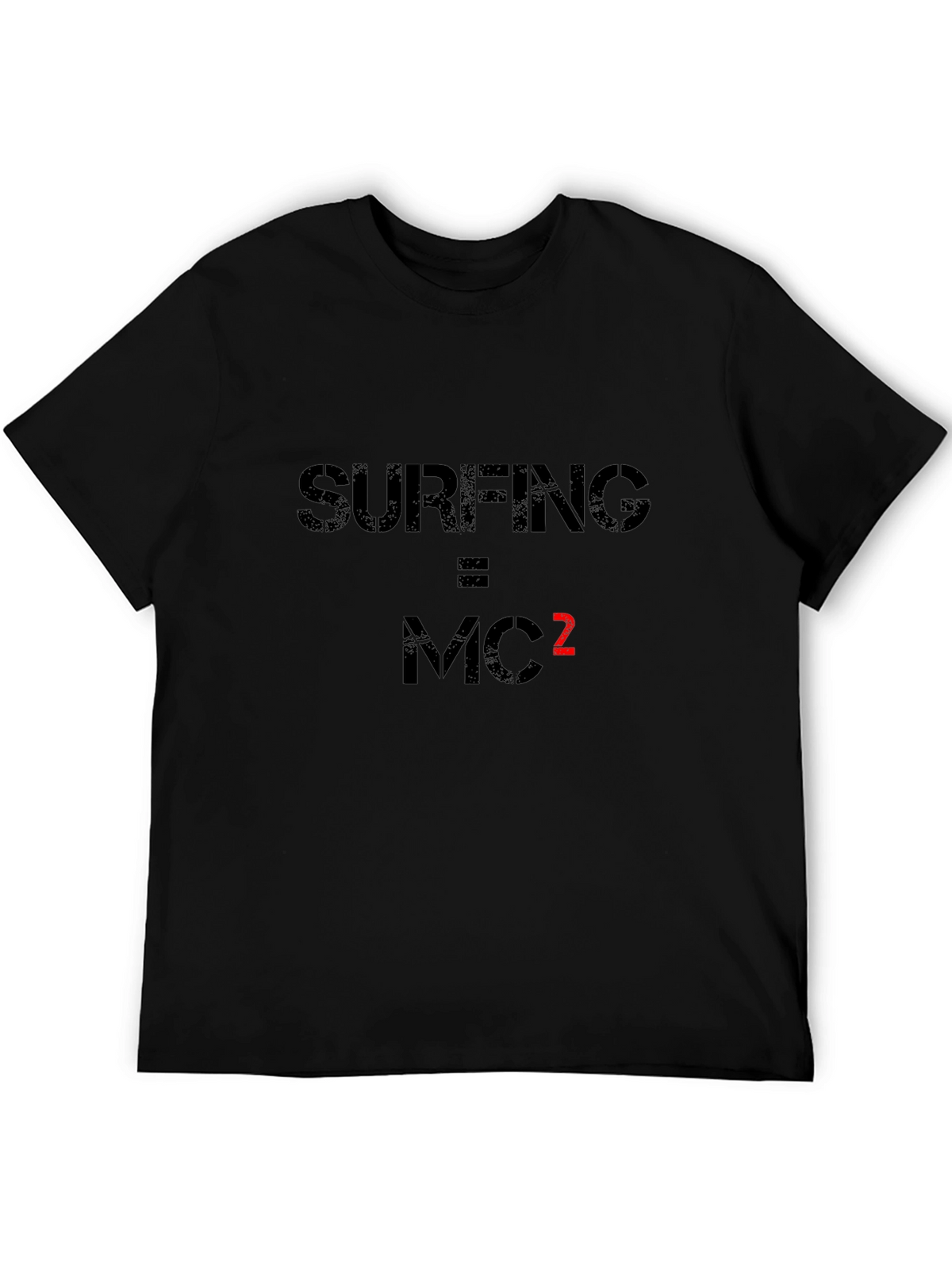 Surfing Equals MC Squared Black Tee