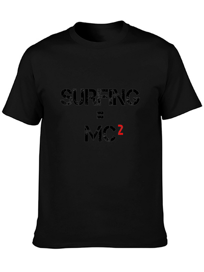 Surfing Equals MC Squared Black Tee