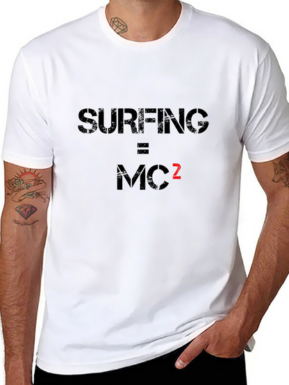 Surfing Equals MC Squared Black Tee