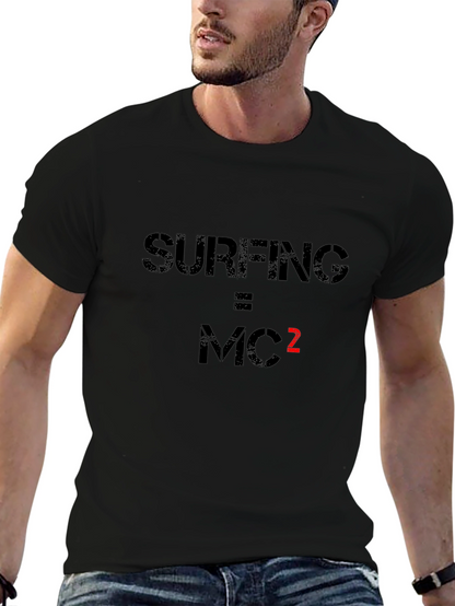 Surfing Equals MC Squared Black Tee