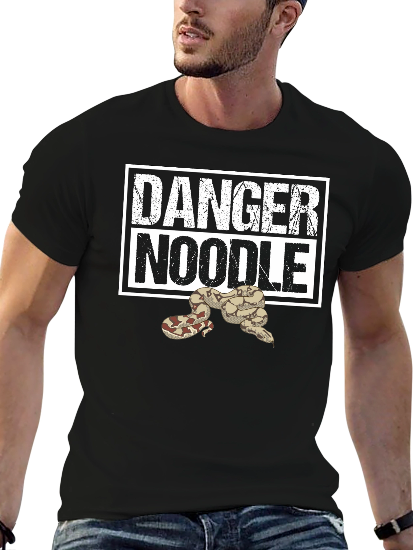 Danger Noodle Snake T-Shirt - Funny Reptile Tee