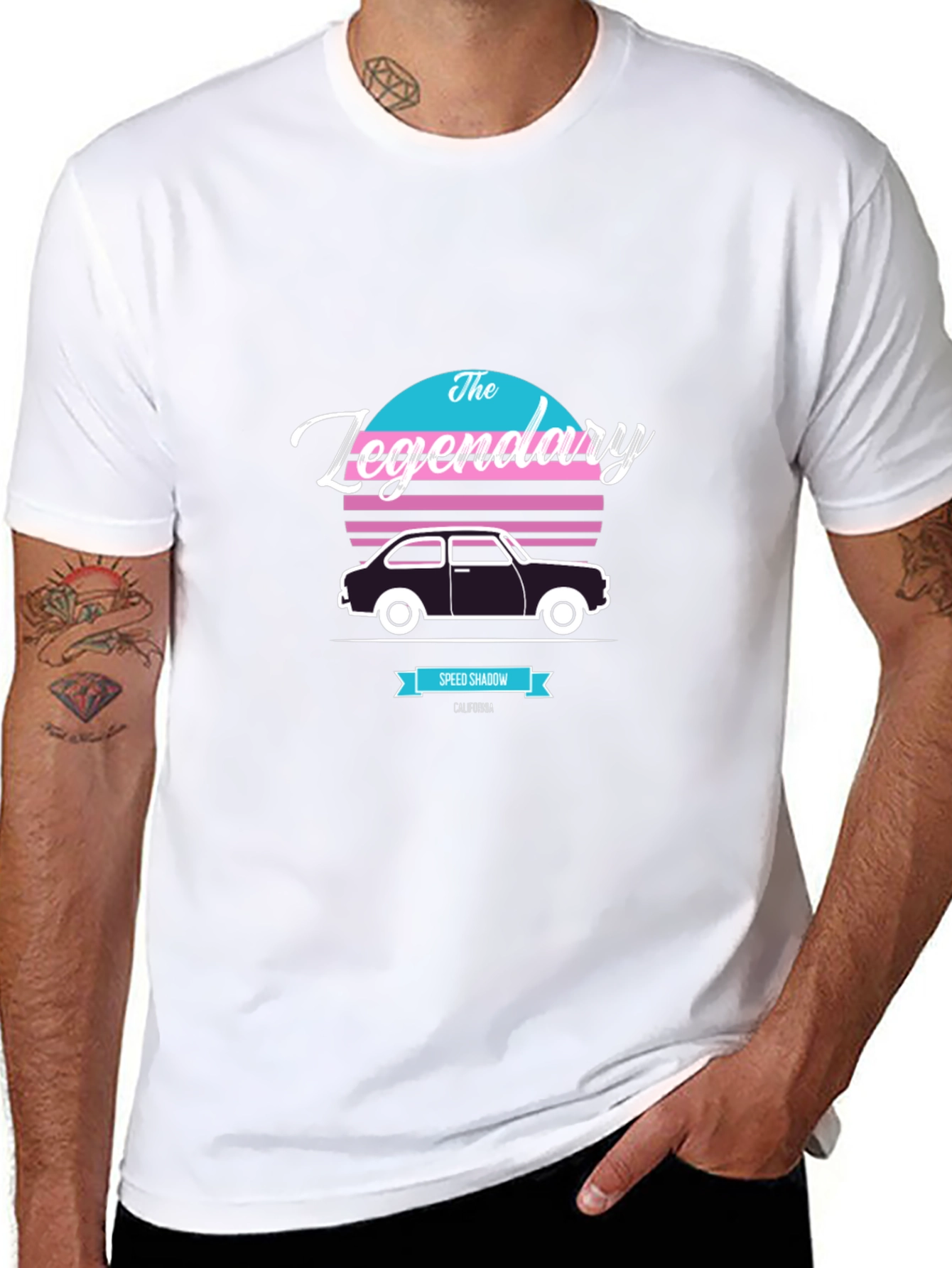 The Legendary Speed Shadow Retro Car T-Shirt