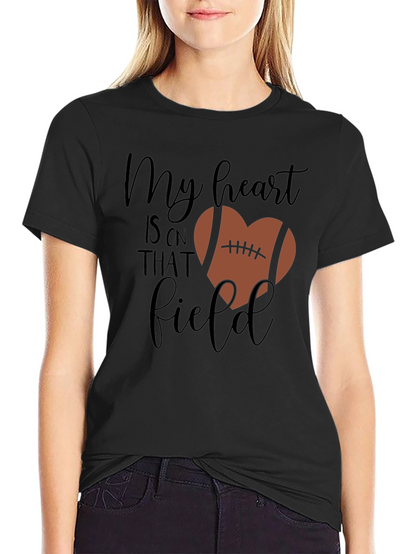 My Heart Is On That Field Football Heart Shirt
