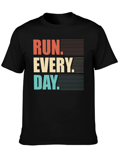 Run Every Day Graphic Tee - Retro Style