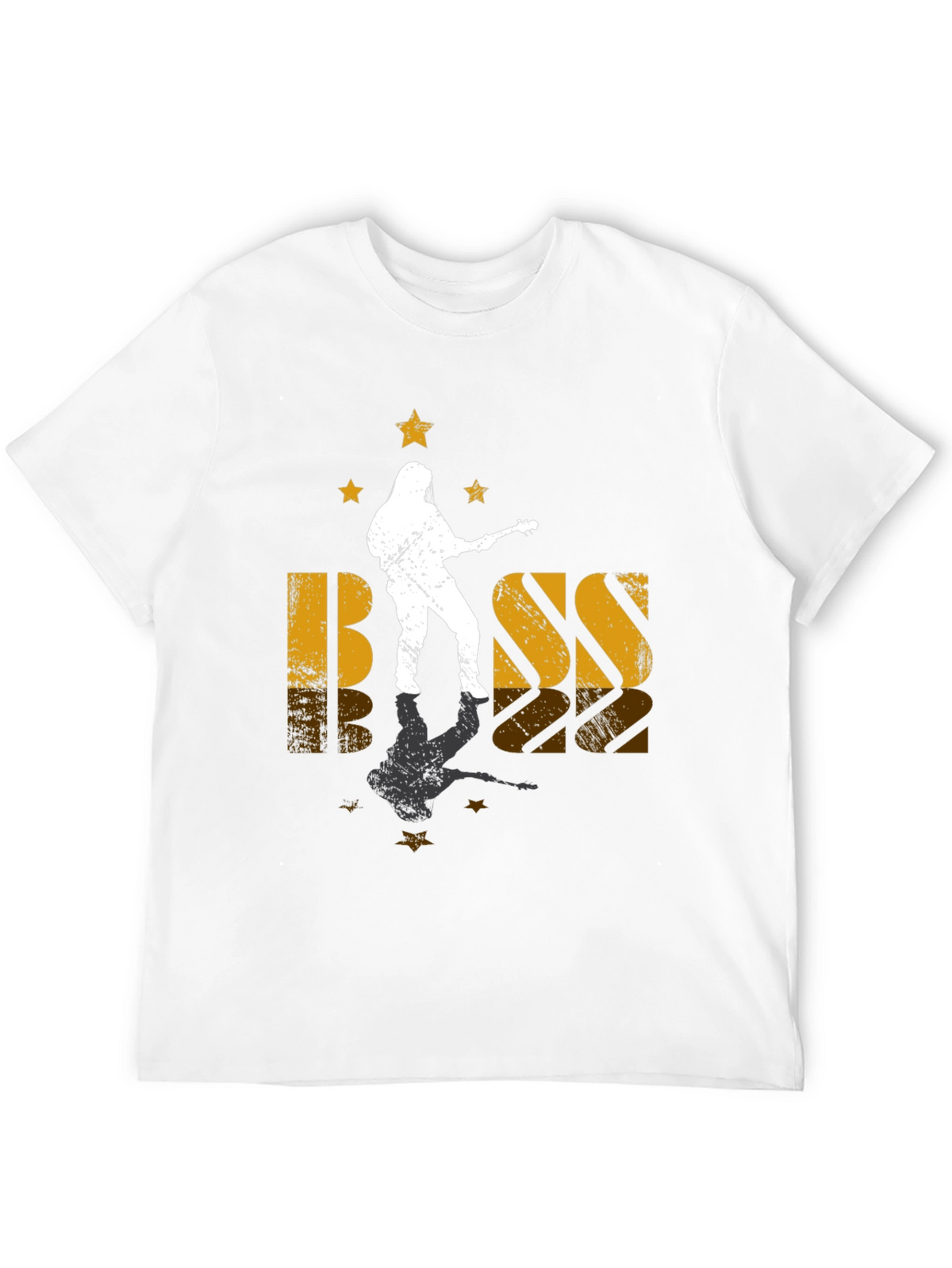 Bass Guitar Musician Black Graphic T-Shirt