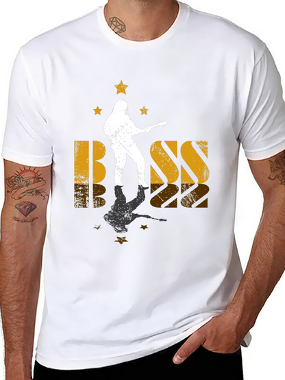 Bass Guitar Musician Black Graphic T-Shirt