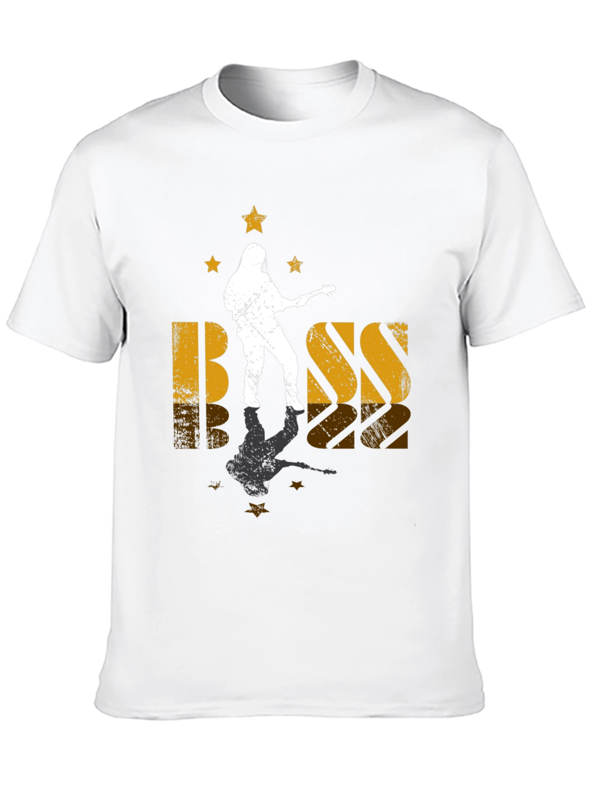 Bass Guitar Musician Black Graphic T-Shirt