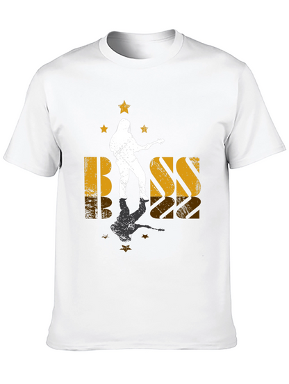 Bass Guitar Musician Black Graphic T-Shirt