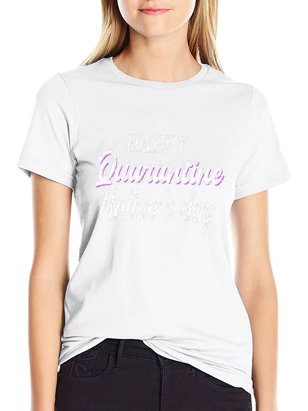 Quarantine Mothers Day Black T-Shirt