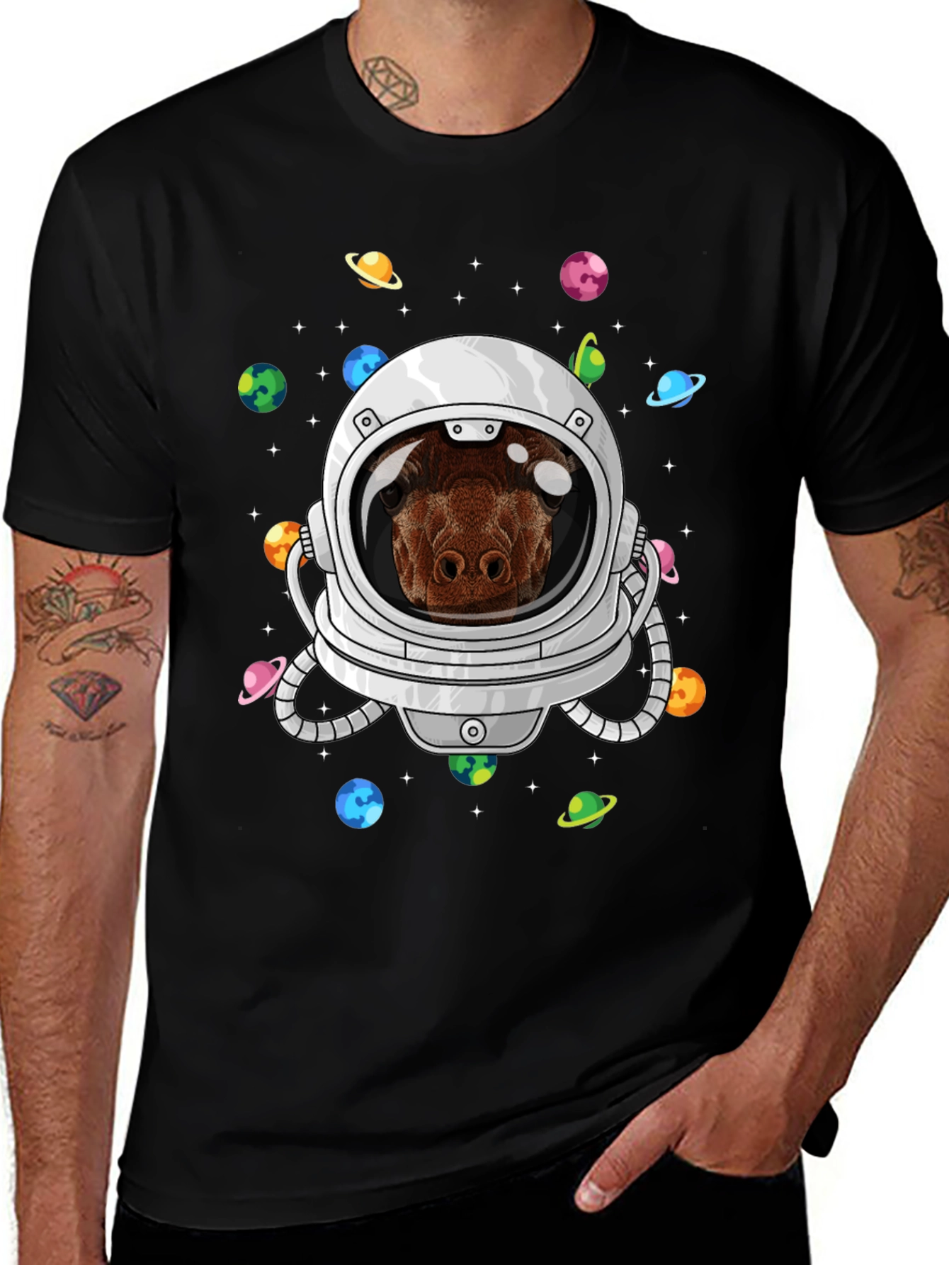 Dog Astronaut T-Shirt - Space Dog Lover Tee